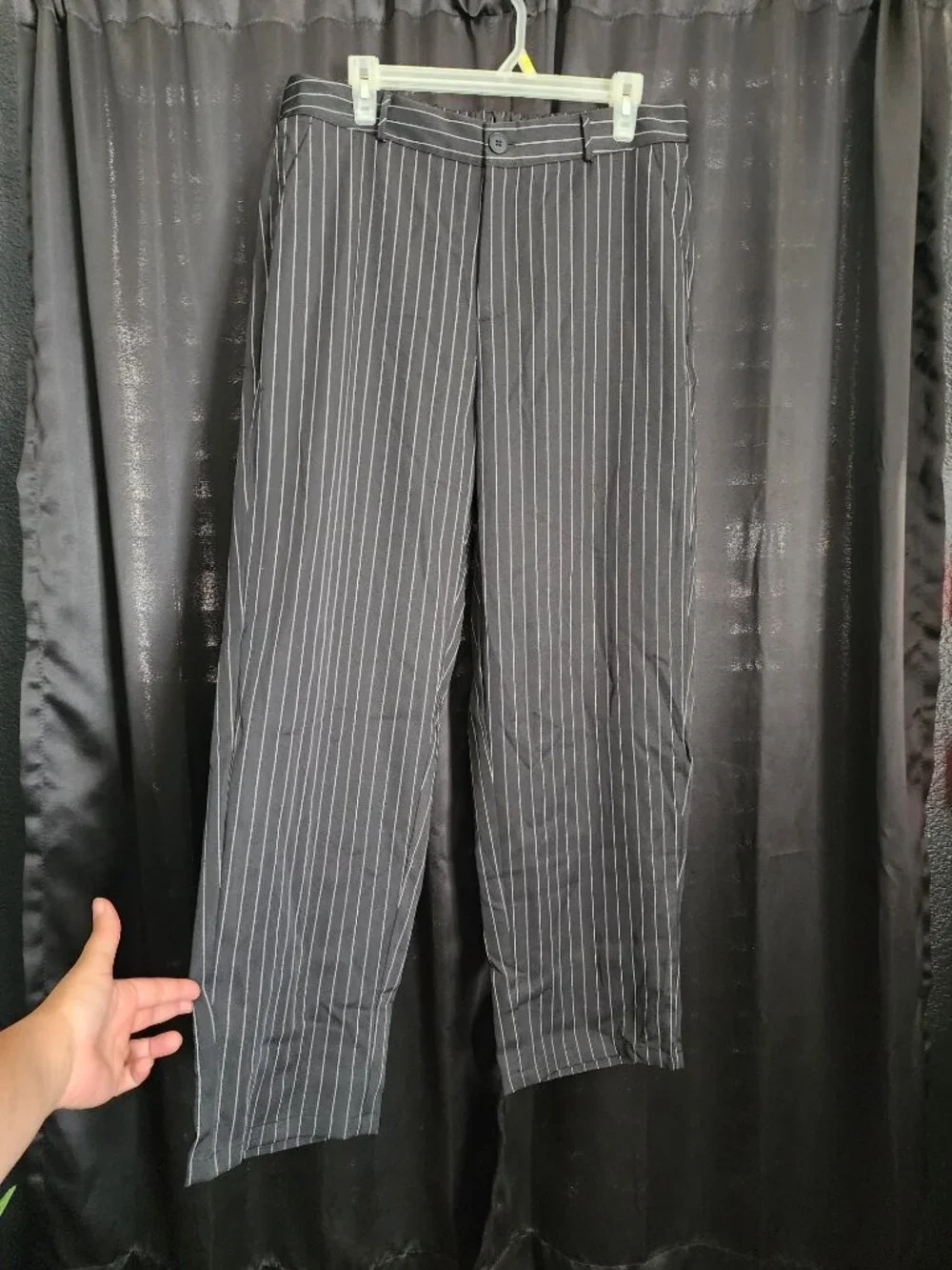 Shein Relaxed Fit Pinstriped Dress Pants